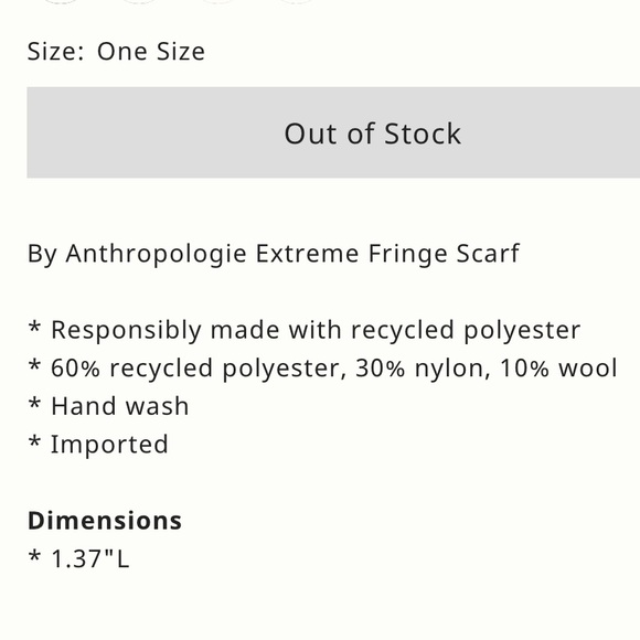 By Anthropologie Extreme Fringe Scarf - Picture 3 of 4